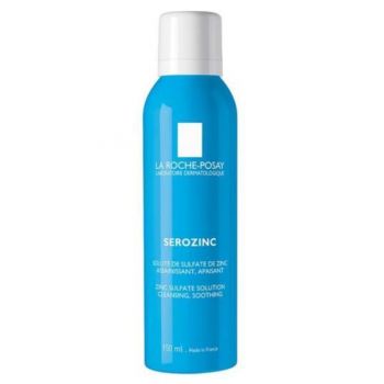 Spray calmant pentru ten iritat si gras cu sulfat de zinc Serozinc, La Roche-Posay, 150 ml la reducere