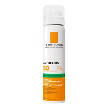 Spray invizibil matifiant cu protectie solara SPF 50 pentru fata Anthelios, La Roche-Posay, 200 ml