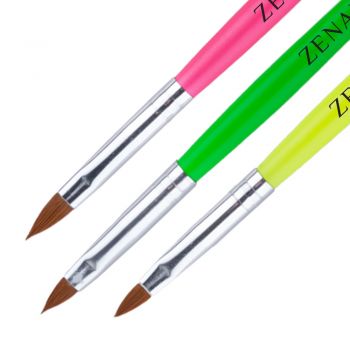 Set 3 pensule unghii pentru acril Zenail - nr 2, 4, 6 de firma originala