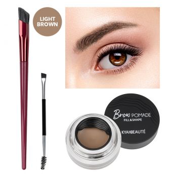 Set Sprancene 2 Pensule & Pomada Sprancene, Brow Bliss #04 Light Brown la reducere