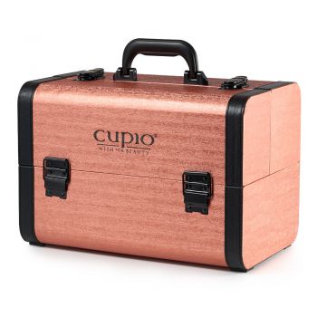 Geanta cosmetica sidefata Rose Gold
