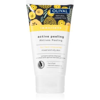 Olival Immortelle Active Peeling demachiant cu efect de peenling pentru ten gras și mixt