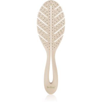 So Eco Biodegradable Detangling Leaf Brush perie compostabilă pe părul umed So Eco Biodegradable Detangling Leaf Brush perie compostabilă pe părul umed