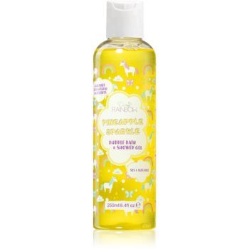 Daisy Rainbow Bubble Bath Pineapple Sparkle Gel de dus si spuma de baie pentru copii