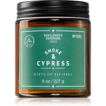 Gentlemen's Hardware Smoke & Cypress lumânare parfumată