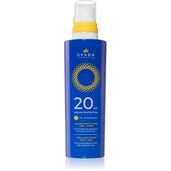 Gyada Cosmetics Solar Medium Protection spray de protecție pentru față și corp SPF 20 de firma originala