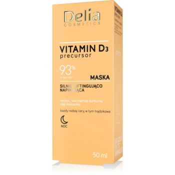 Masca de Noapte cu Efect de Lifting pentru Fata cu Vitamina C, Delia Cosmetics, 50 ml