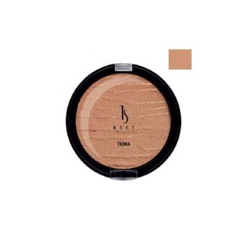 Pudra Compacta Bronzanta KS61 KSKy Terra, Nuanta KS 615 Sable Bronze Tres Nacre, 25 g