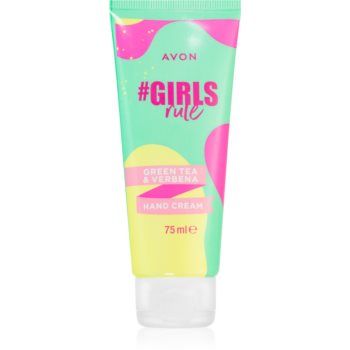 Avon #GirlsRule Green Tea & Verbena crema de maini hidratanta de firma originala