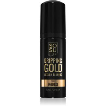 Dripping Gold Luxury Tanning Mousse Dark spuma autobronzanta pentru a scoate in evidenta bronzul de firma original
