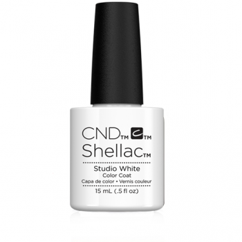 Lac unghii semipermanent CND Shellac Jumbo Studio White 15ml