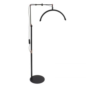 Lampa Led Semiluna cu Picior Fix, Reglarea Intesitatii si Suport pentru Telefon