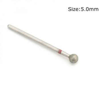 Bit (Cap) Freza Unghii Diamantat pentru Cuticule Biluta Rosu 5 mm