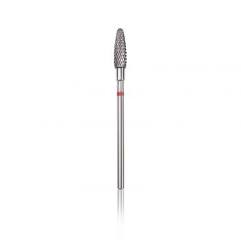 Bit (Cap) Freza Unghii Tungsten Carbide Head Con, Roșu, L - 13.0 mm, d - 4.0 mm