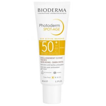 Gel-crema cu efect antioxidant impotriva petelor brune Photoderm Spot-Age, SPF 50+, Bioderma, 40 ml la reducere