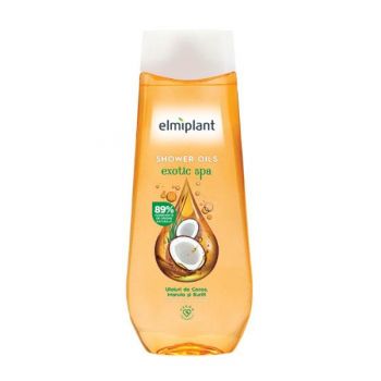 Gel de Dus cu Uleiuri de Cocos, Marula si Buriti, Elmiplant Exotic Spa, 400 ml