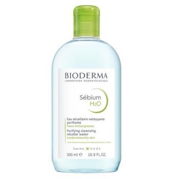 Solutie micelara ten mixt si gras H2O Sebium, Bioderma, 500 ml ieftin