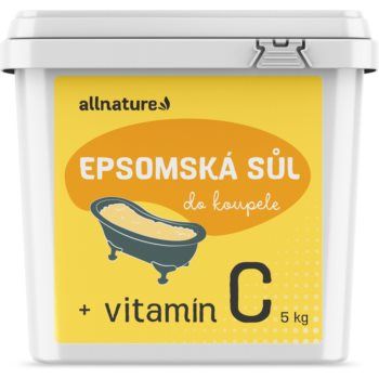 Allnature Epsom salt Vitamin C saruri de baie cu vitamina C