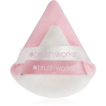 Brushworks Triangular Powder Puff Duo puf pentru pudra de firma original