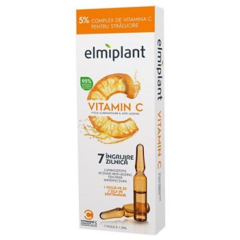 Fiole Iluminatoare & Anti-Ageing - Elmiplant Vitamin C, 7 buc x 1.3 ml ieftin