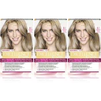 L’Oréal Paris Excellence Creme culoare par 8.1 Ash Blonde (ambalaj economic) culoare