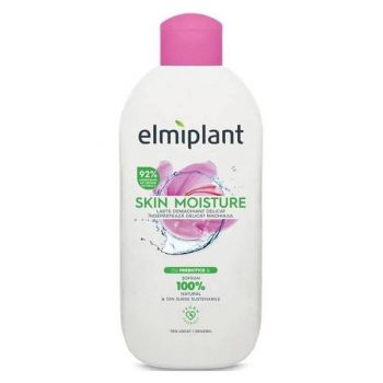 Lapte Demachiant cu Prebiotice si Sofran pentru Ten Uscat si Sensibil - Elmiplant Skin Moisture, 200 ml