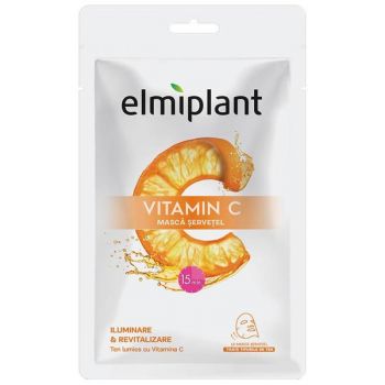 Masca de Fata Servetel - Elmiplant Vitamin C Iluminare & Revitalizare, 1 buc