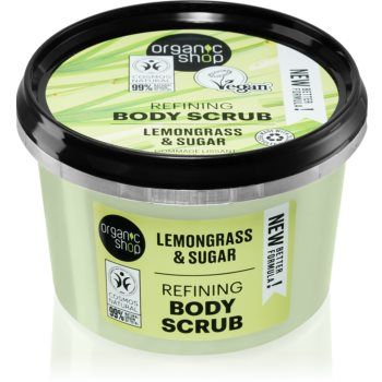 Organic Shop Lemongrass & Sugar crema delicata pentru exfoliere pentru corp