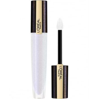 Ruj lichid metalizat L Oreal Paris Rouge Signature Lip Topper 210 White Gold, 7 ml ieftin