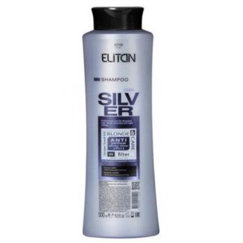 Sampon pentru par blond Elitan - Anti Galben (Efect Argintiu Fumuriu), 500 ml ieftin