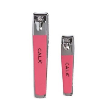 Unghiera Cala Soft Touch Nail Clipper Duo - Coral, 2 buc