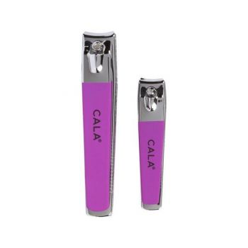 Unghiera Cala Soft Touch Nail Clipper Duo - Orchid, 2 buc