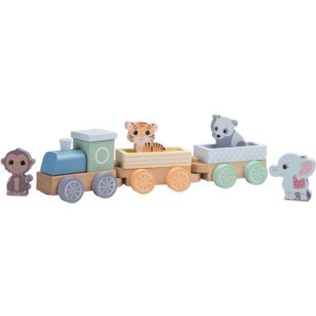 Jouéco The Wildies Family Trainset with Animals set pentru copii