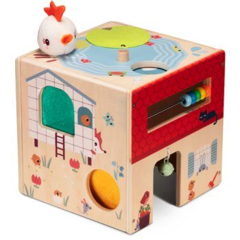 Lilliputiens Wooden Activity Cube Paulette jucărie cu activități