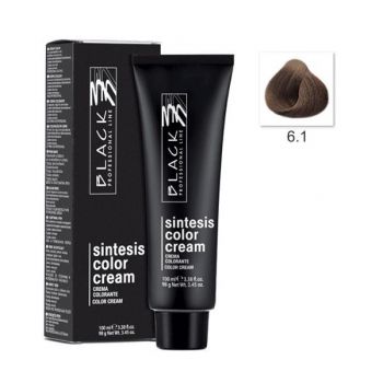 Vopsea Crema Permanenta - Black Professional Line Sintesis Color Cream, nuanta 6.1 Ash Dark Blond, 100ml la reducere