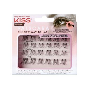 Gene false individuale KissUSA Falscara Lashes Natural Wispy Wisps Multipack