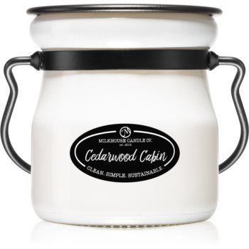 Milkhouse Candle Co. Creamery Cedarwood Cabin lumânare parfumată Cream Jar