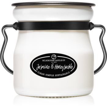Milkhouse Candle Co. Creamery Jasmine & Honeysuckle lumânare parfumată Cream Jar