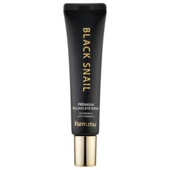 Ser Concentrat pentru Zona Ochilor cu Mucina de Melc Negru Farmstay Premium Rolling Eye Serum