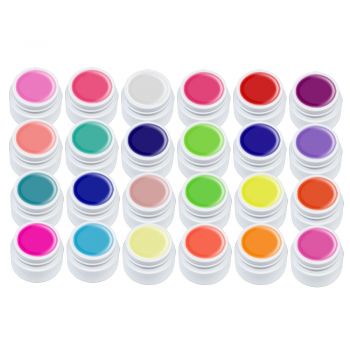 Set gel color Miley, Neon Series, 24 buc x 5 ml, m2401