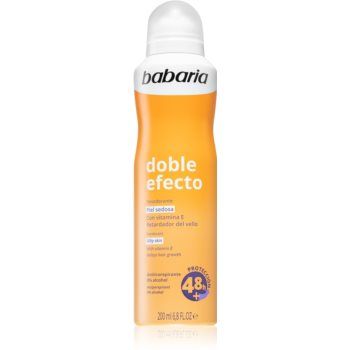 Babaria Deodorant Double Effect spray anti-perspirant pentru  incetinirea cresterii parului