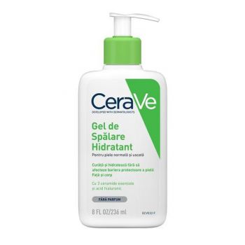Gel de spalare hidratant pentru piele normala si uscata, CeraVe, 236 ml ieftin