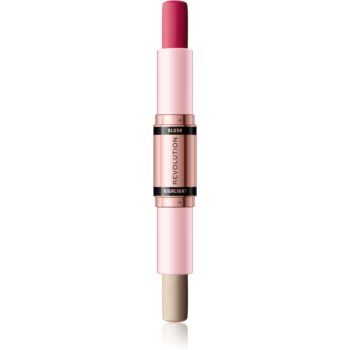 Makeup Revolution Blush & Highlight blush cremos și iluminator stick