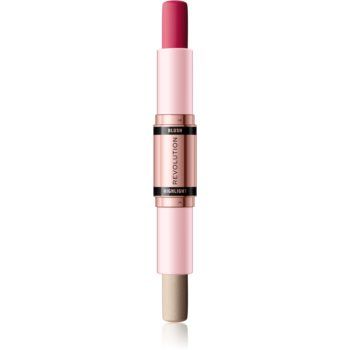 Makeup Revolution Blush & Highlight blush cremos și iluminator stick