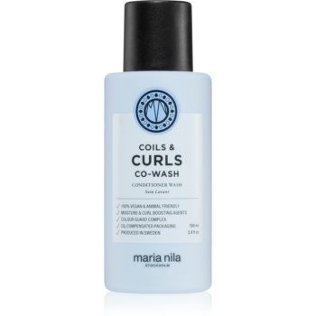 Maria Nila Coils & Curls Co-Wash sampon si balsam pentru par ondulat si cret