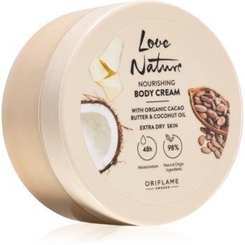 Oriflame Love Nature Cacao Butter & Coconut Oil crema de corp nutritiva cu efect de hidratare