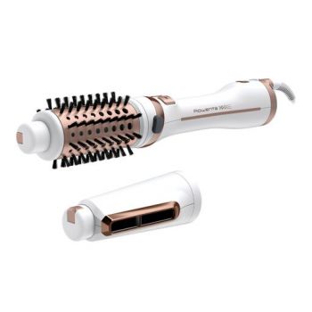 Perie rotativa cu aer cald Rowenta Brush Activ Ultimate Care CF9720F0 tehnologie Careful Heat invelis quart ceramic si tehnologie Ionic Booster des