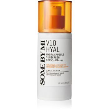 Some By Mi V10 Hyal Hydra Capsule Sunscreen cremă protectoare pentru piele sensibilă și intolerantă SPF 50+ ieftina