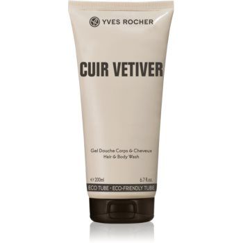 Yves Rocher Cuir Vétiver gel de dus pentru corp si par la reducere