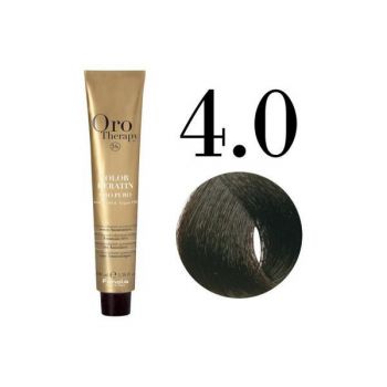 Vopsea permanenta Oro Therapy Color Keratin 4.0 Chestnut, 100ml